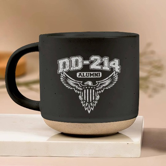 Dd 214 Alumni Military Veteran With Usa Eagle Pottery Mugs