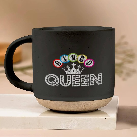 Bingo Casino Night Crown Bingo Queen Pottery Mugs