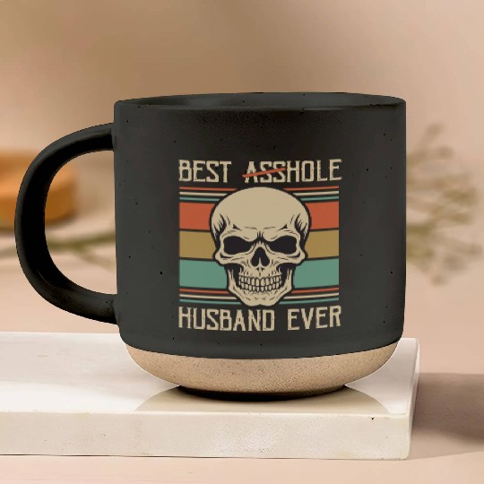 Vintage Best Asshole Husband, Husband png, bride Pottery Mugs