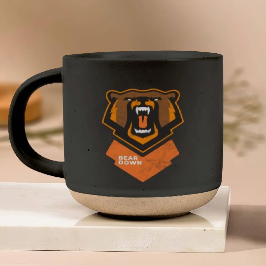 Fierce Modern Bear Down Party Tailgate Sunday Pottery Mugs