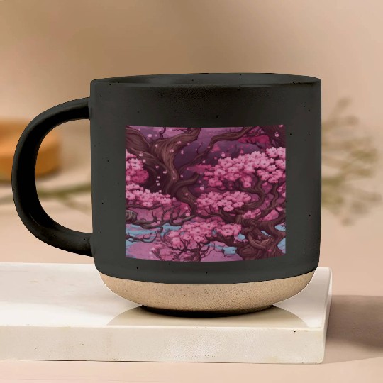 Anime Euphoria: Fantasy Cherry Blossom Dreamscape Pottery Mugs