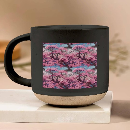 Anime Euphoria: Fantasy Cherry Blossom Dreamscape Pottery Mugs