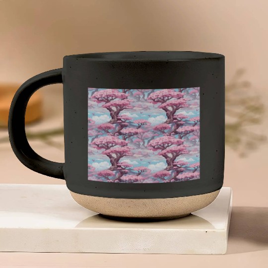 Anime Euphoria: Fantasy Cherry Blossom Dreamscape Pottery Mugs