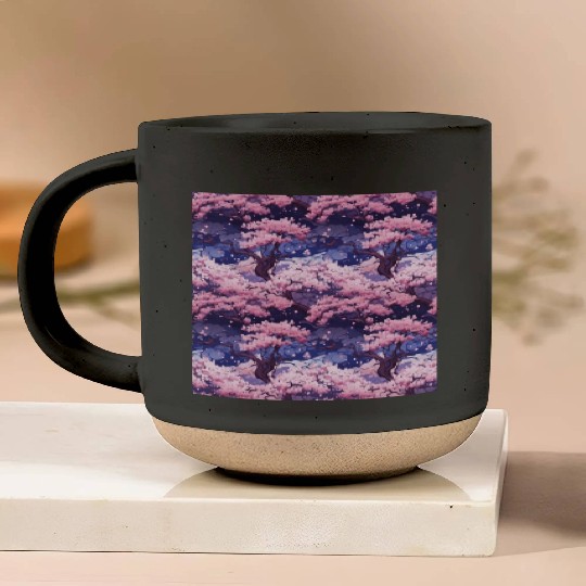 Anime Euphoria: Fantasy Cherry Blossom Dreamscape Pottery Mugs