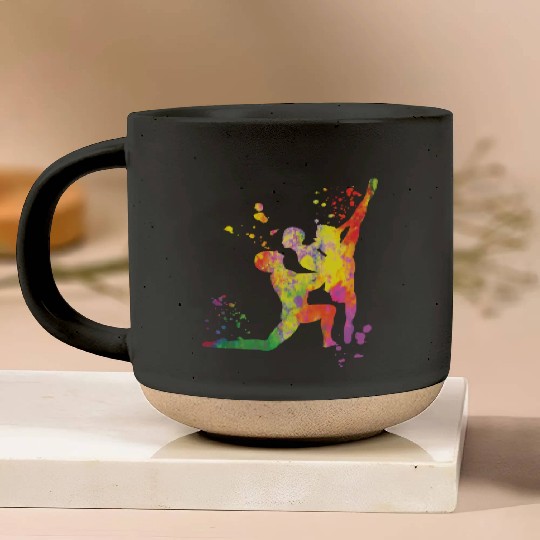 Ballet Dance Couple Woman Ballerina Pottery Mugs