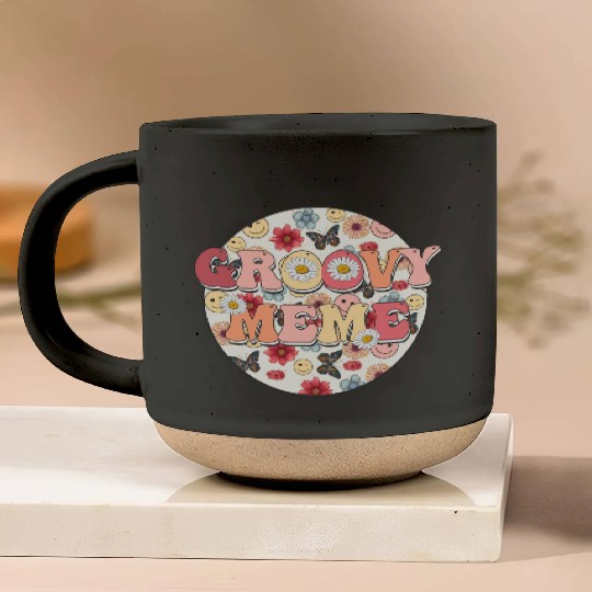 GROOVY MEME Pottery Mugs