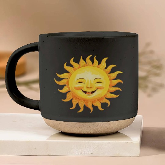 Sun Smiling - Joyful Sunshine Pottery Mugs