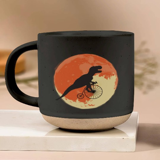 T Rex On The Road Trip Through The World Pottery Mugs