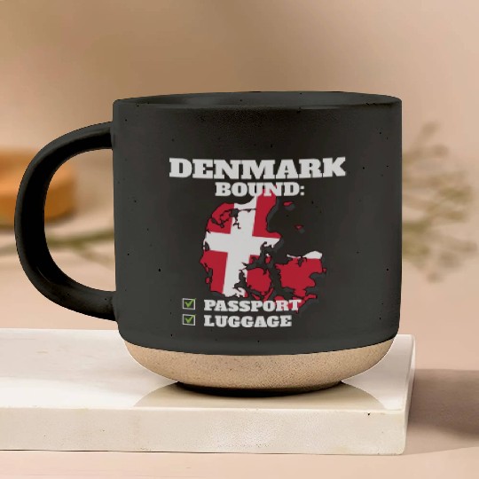 Denmark Bound Country Travel Dane Flag Vacation Pottery Mugs