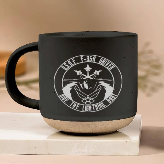 USAF F 35 Pottery Mugs