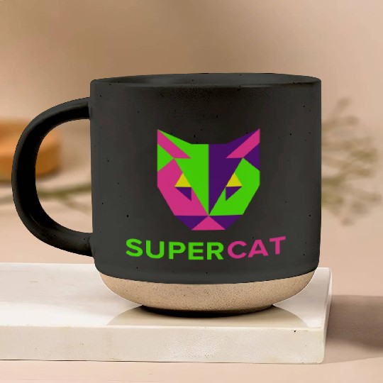 Super cat Pottery Mugs