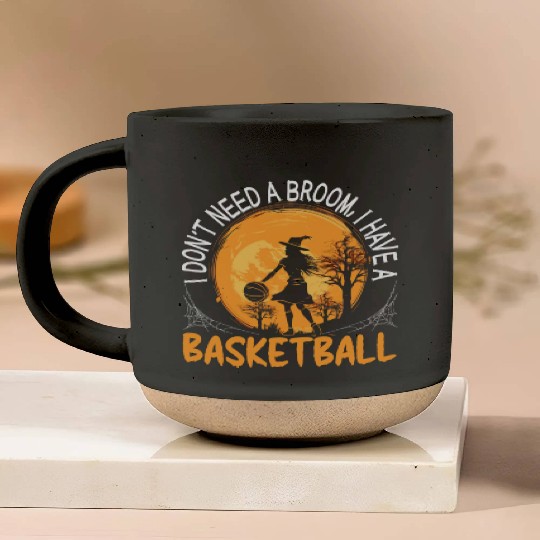 Basketball Halloween Trick Or Treat Spooky Baller Pottery Mugs