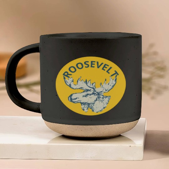 Teddy Roosevelt Bull Moose Py Pottery Mugs