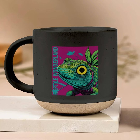 Psychedelic Reptile Wonderland Retro Designs 7 Pottery Mugs