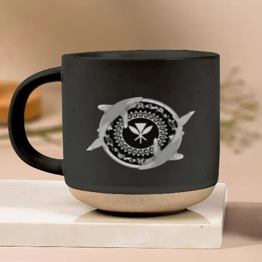 Kanaka Maoli Oceanic Whitetip Shark Pottery Mugs