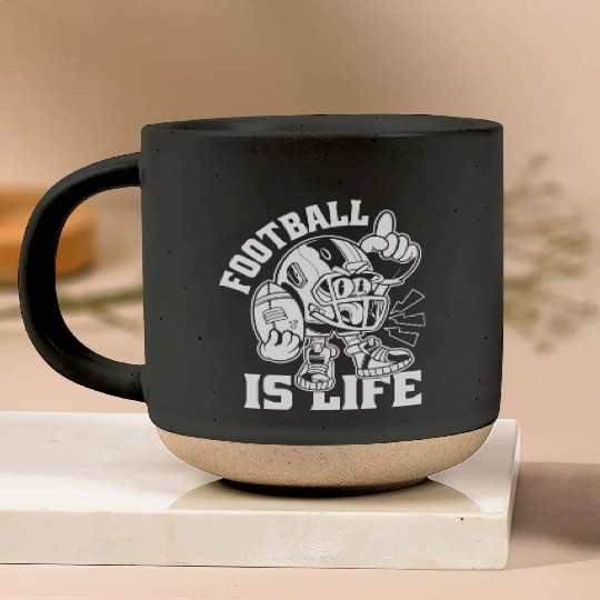 Football Is Life American Football Lover Game Day Pottery Mugs