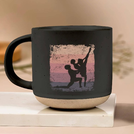 Ballet Dance Couple Vintage Ballerina Pottery Mugs