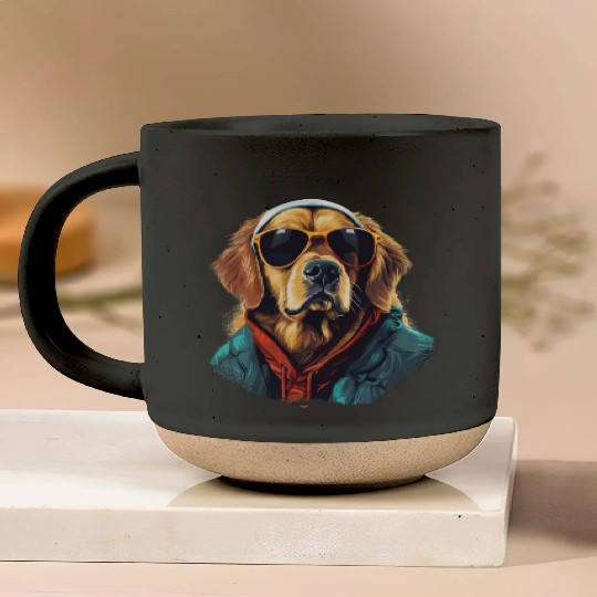 Golden Retriever in the Streets | Dog Lovers Pottery Mugs