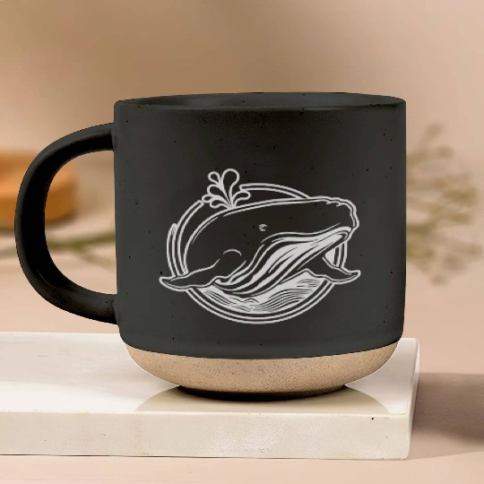 Whale Ocean Marine Pottery Mugs