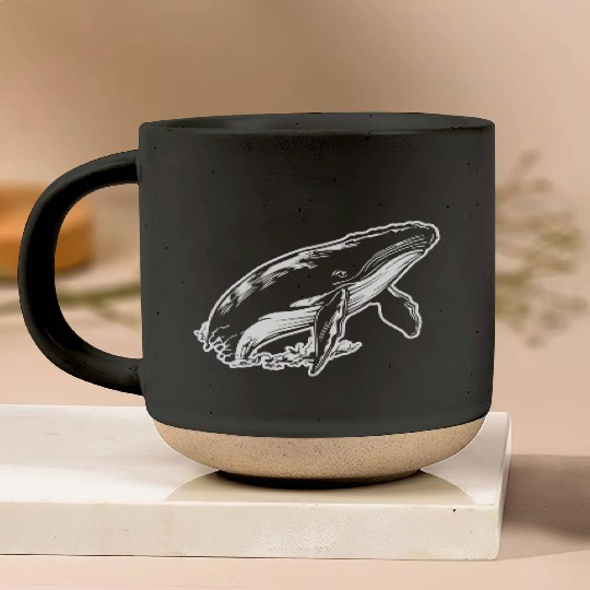 Whale Ocean Marine Pottery Mugs