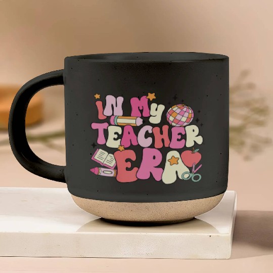 In My Teacher Era First Day Of School Back Pottery Mugs
