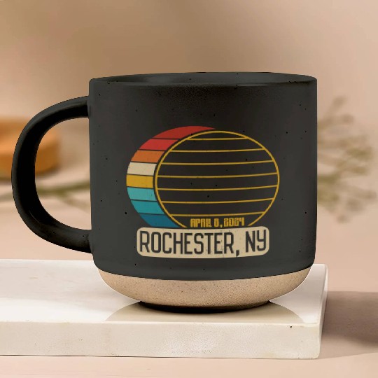 Total Solar Eclipse New York Rochester EclipseRoch Pottery Mugs
