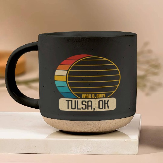 Total Solar Eclipse Oklahoma Tulsa April 28 2024Tu Pottery Mugs