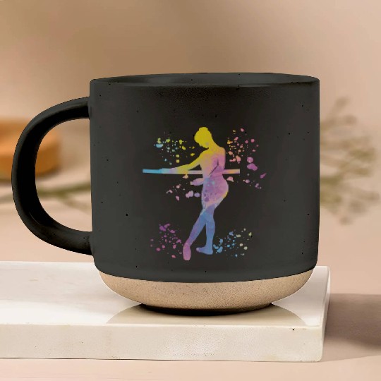 Ballet Dancer Colorsplash Ballerina Pottery Mugs