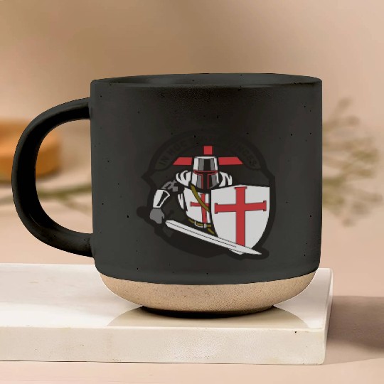 Crusader 'in Hoc Signo Vinces ' Knights Templar Pottery Mugs