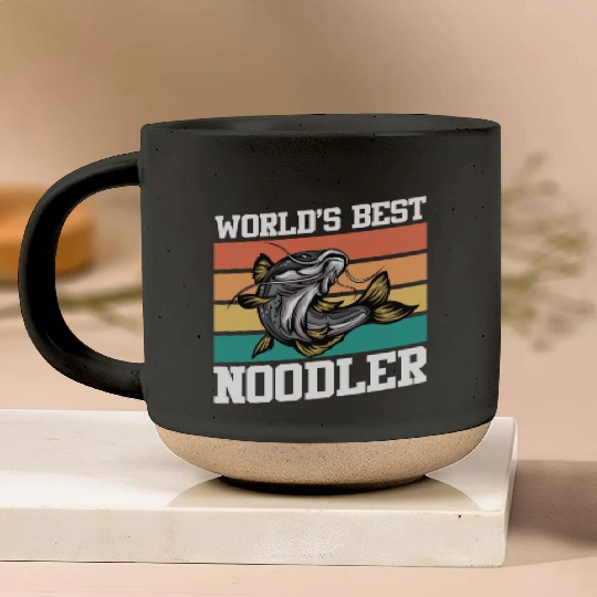 World´s Best Noodler Catfish Fishing Angler Pottery Mugs