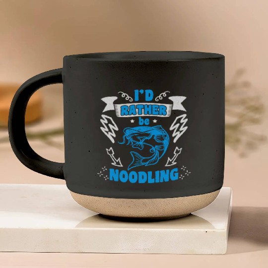Catfish Angler I'd rather be Noodling Flathead Pottery Mugs