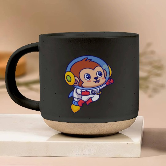 Flying Monkey Astronaut Pottery Mugs