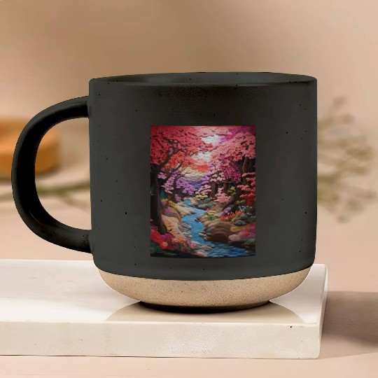 Multi-color Zen Garden river - Japanese Pottery Mugs