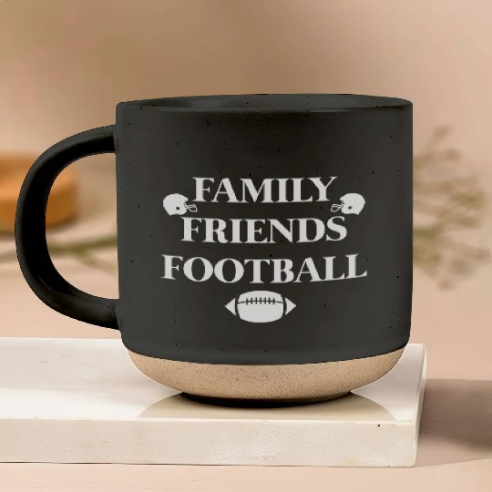 Family Friends Football Pottery Mugs
