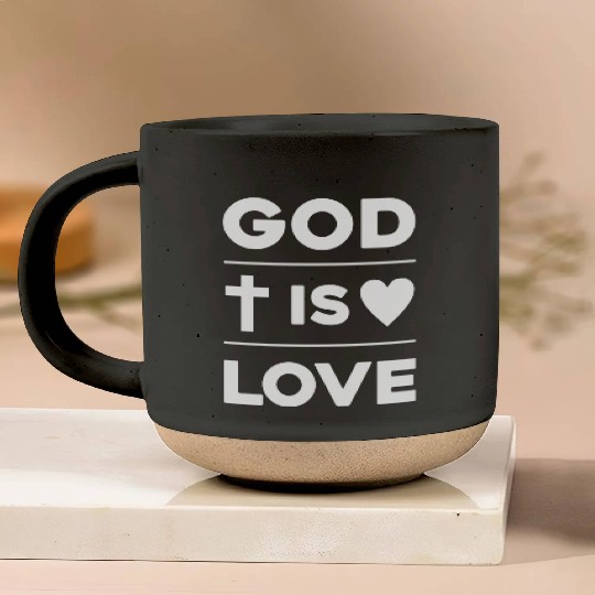 God Is Love Love Jesus Christian Christmas Pottery Mugs