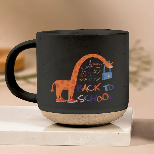 Happy Giraffe back to school Pottery Mugs