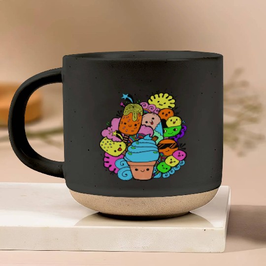 Multi Colorful Sweet Gang Pottery Mugs