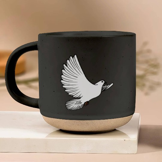 White pigeon homing pigeon ornamental pigeon or do Pottery Mugs