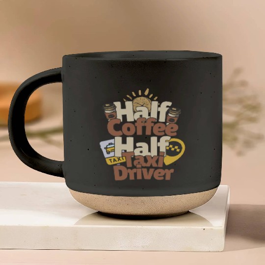 Half Coffe Half Taxi Driver Pottery Mugs