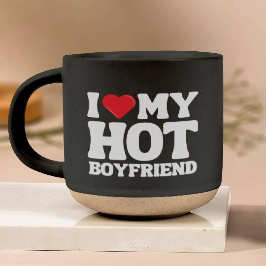 I Love My Boyfriend Pottery Mugs