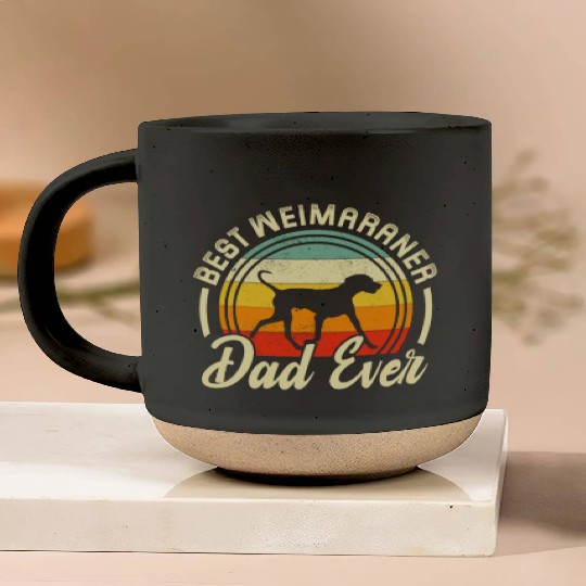 Best Weimaraner Dad Ever Retro Pottery Mugs
