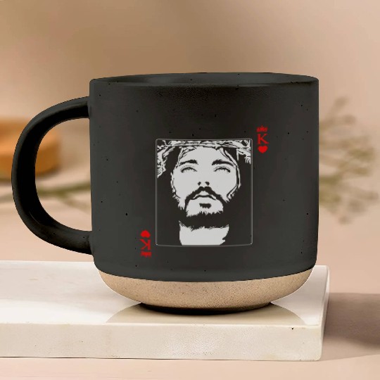 Jesus Is King Jesus King Of Hearts Card Christian Pottery Mugs