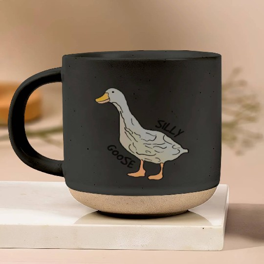 Playful Silly Goose Delight Pottery Mugs