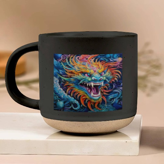 dragon pattern circle pentel color 7 Pottery Mugs