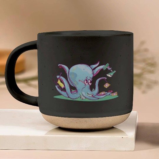 Octopus Crocheting Pottery Mugs