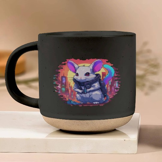 Zephyr // Cyberpunk Chinchilla Pottery Mugs