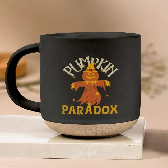 Pumpkin Paradox, Scarecrow's Show: Autumn's Laughs Pottery Mugs