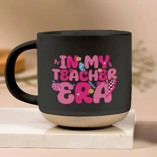 In My Teacher Era Best Teacher Appreciation Retro Pottery Mugs