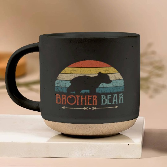 Brother Bear Pottery Mugs Vintage Retro Brother Gift