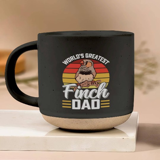 World´s best Finch Dad Finches Dad Bird lover Pottery Mugs